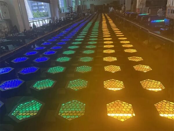 Coppia Lampada Retrò Vintage Show PortFlower Linear 6x60W RGB con Baule FlightCase - immagine 3