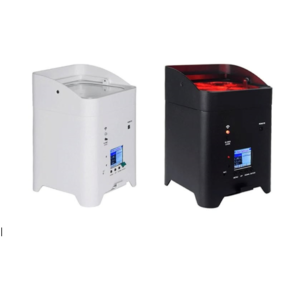 Baule FlightCase con 8pz Faretti BIANCHI Smart Battery LED RGBWA-UV WiFi a Batteria e Telecomando Wireless