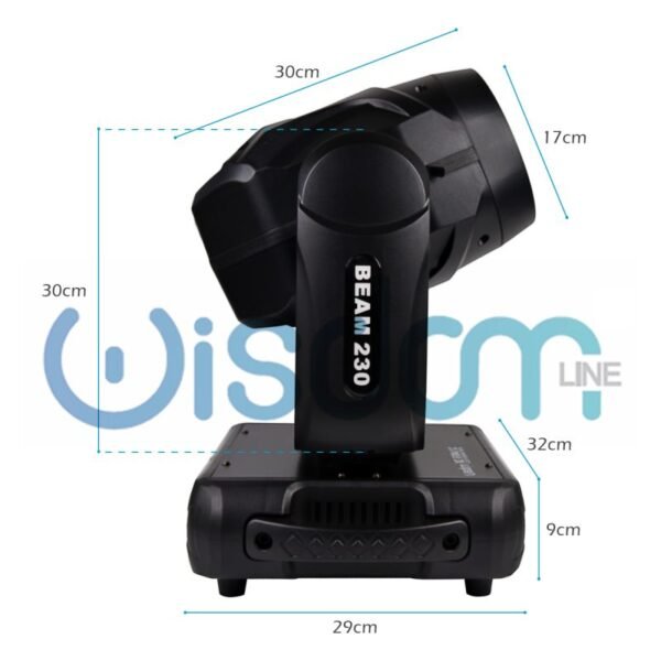 Coppia Teste Mobili a scarica BEAM 230 7R Top Professional DMX512 con FlightCase - Image 3