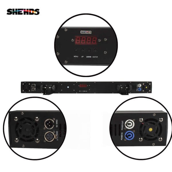 SHEHDS LED Wall Wash 18x18W RGBWA+UV 6in1 - Barra LED Professionale DMX - immagine 5
