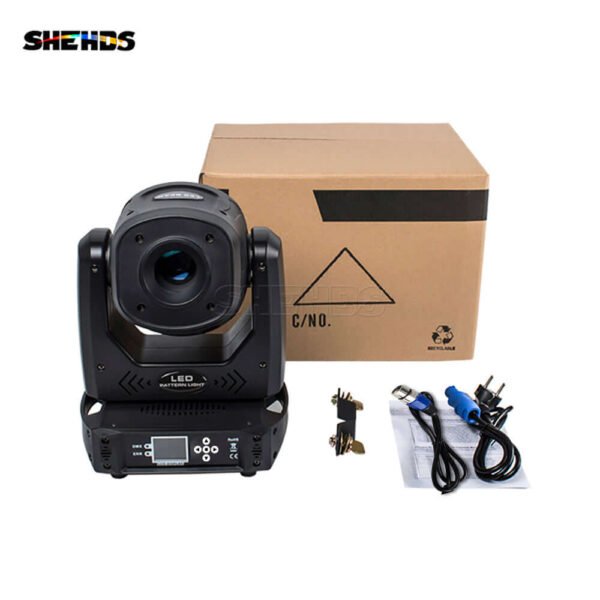 SHEHDS Spotlight LED 100W con 6 Prismi e Display LCD - Testa Mobile Gobo DMX - immagine 4