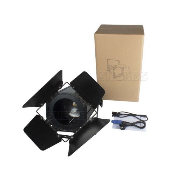 SHEHDS Par LED COB 200W Bianco Caldo/Freddo con Zoom e Barn Doors - immagine 4
