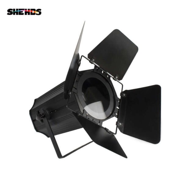 SHEHDS Par LED COB 200W Bianco Caldo/Freddo con Zoom e Barn Doors