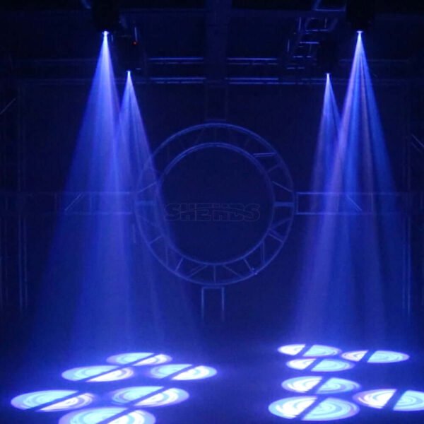 SHEHDS Testa Mobile LED 80W con 3 Prismi Rotativi - Spot Moving Head Compatta - immagine 6
