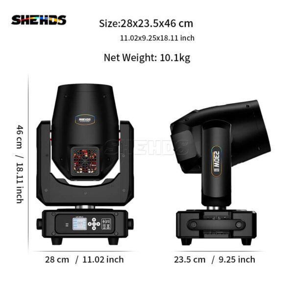SHEHDS Mini Beam 230W 7R Button Version - Testa Mobile Super Beam Professionale - immagine 3